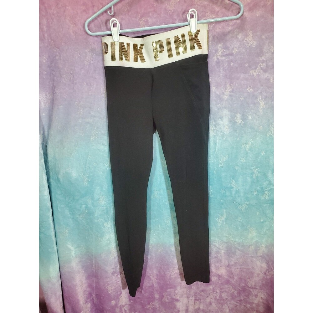 Victoria’s Secret PINK Sequins Bling Leggings Size Extra Small (XS)